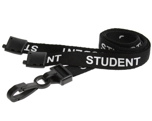 15mm Recycled Student Lanyards with Plastic J Clip (Pack of 100)