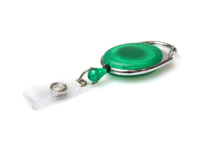 Blue Carabiner ID Badge Reels with Recess & Strap Clips (Pack of 50)