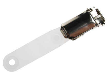 Lever ID Card Clip with Nylon Strap & Plastic Popper (Pack of 100)