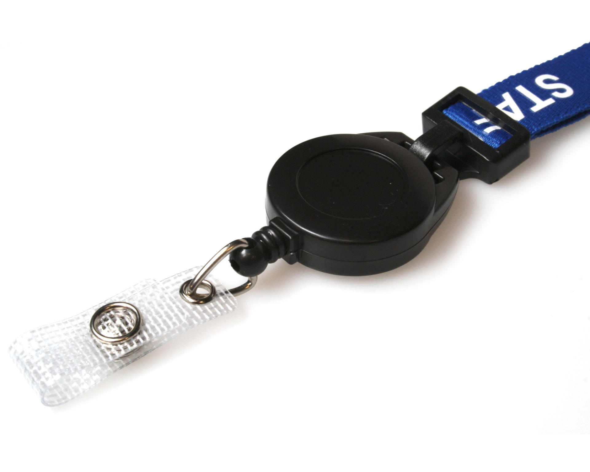 Black Attaching ID Badge Reels with Strap Clip (Pack of 50) - Image 3