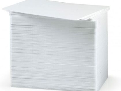 Zebra Premier 30 mil, 760 micron PVC Blank White Cards (Pack of 500)