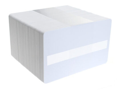 Dyestar Blank White Plastic Cards with Signature Strip (Pack of 100)