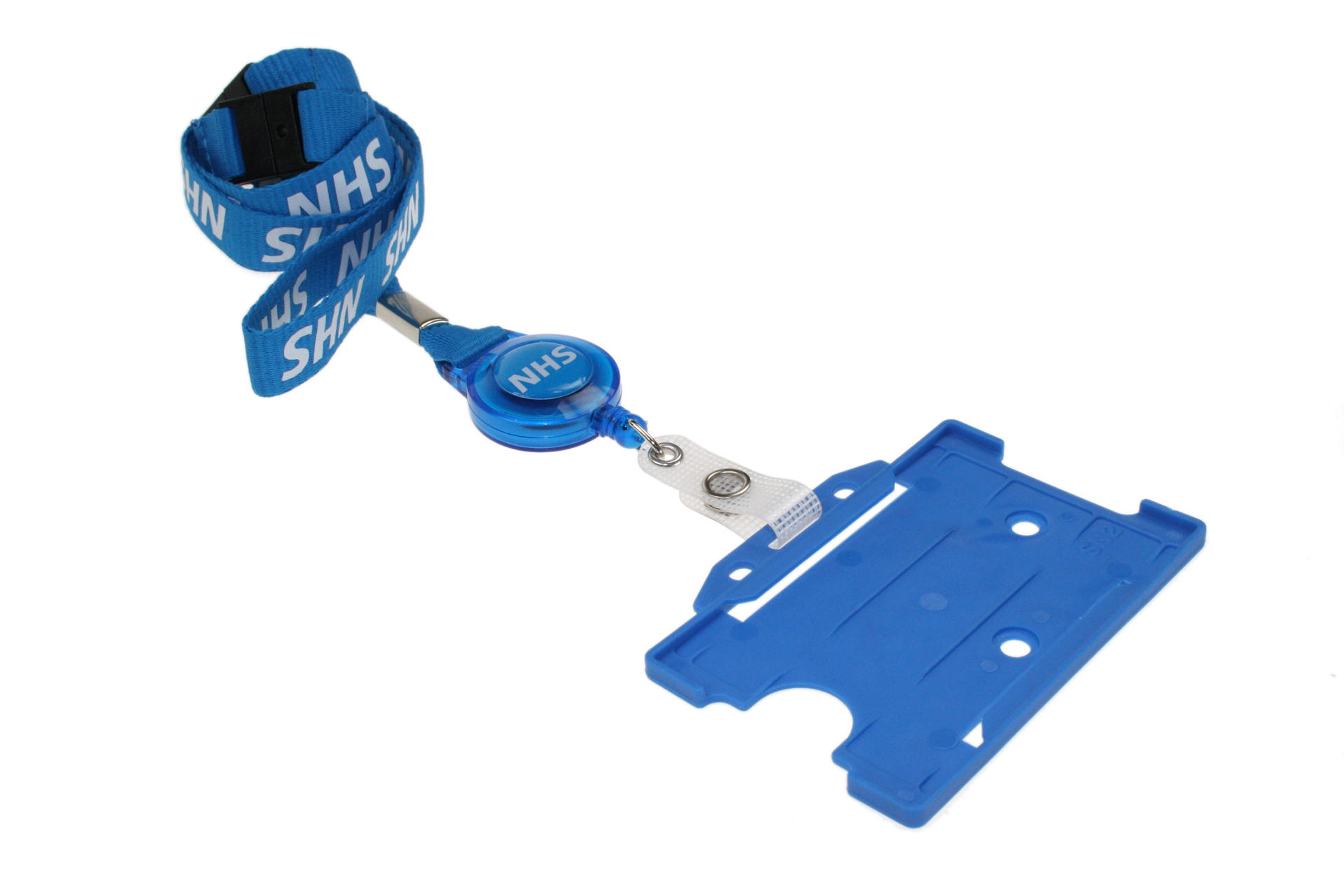 15mm Recycled NHS Staff Lanyards with Double Breakaway & Integrated Card Reel (Pack of 100) - Image 4