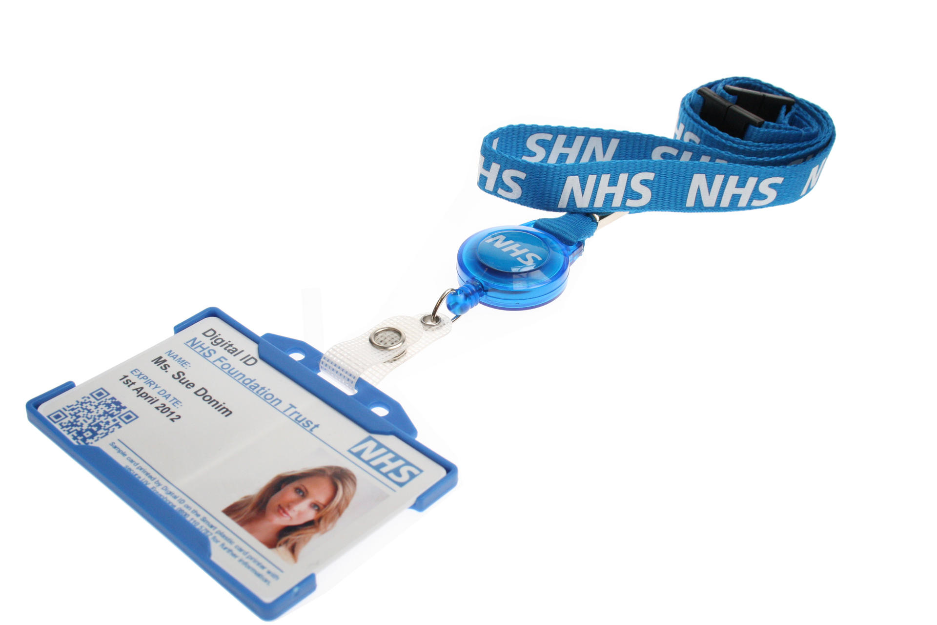 15mm Recycled NHS Staff Lanyards with Double Breakaway & Integrated Card Reel (Pack of 100) - Image 5