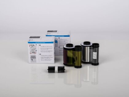 IDP Smart 653547 YMCK Ribbon & Retransfer Film Set (500 prints)