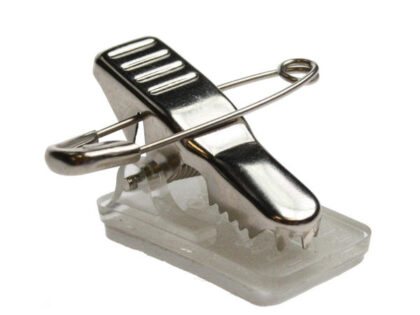Metal Crocodile ID Card Clip with Pin & Self-Adhesive Pad (Pack of 100)