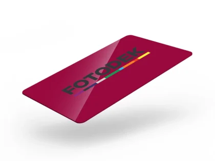 FOTODEK ‘CLARET RED’ cards with solid coloured core edges – BY76-A-SC – Pack of 100
