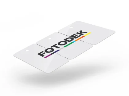 FOTODEK blank white 3UP key tag cards – KT-3-A – Pack of 100