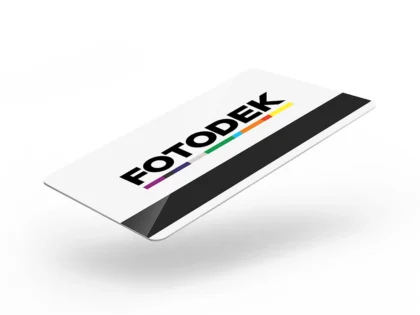 FOTODEK blank white NXP MIFARE 1K FLUSH CHIP cards with HiCo 2750oe magnetic stripe – MI1-82-H27-E – Pack of 100
