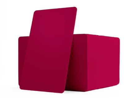 Burgandy blank id cards