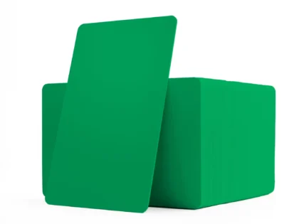 Green blank Id cards