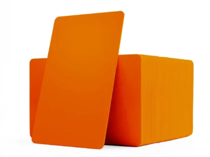 Orange blank cards
