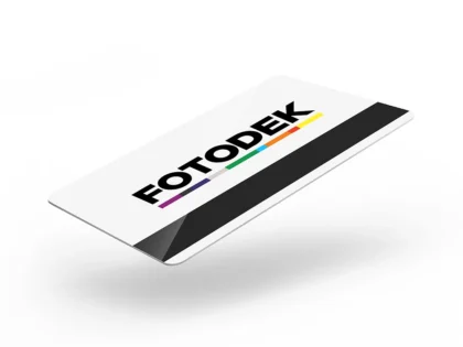 FOTODEK PREMIUM blank white cards with a 40% PET material core and a HiCo 2750oe magnetic stripe – WF76-H27-AP – Pack of 100