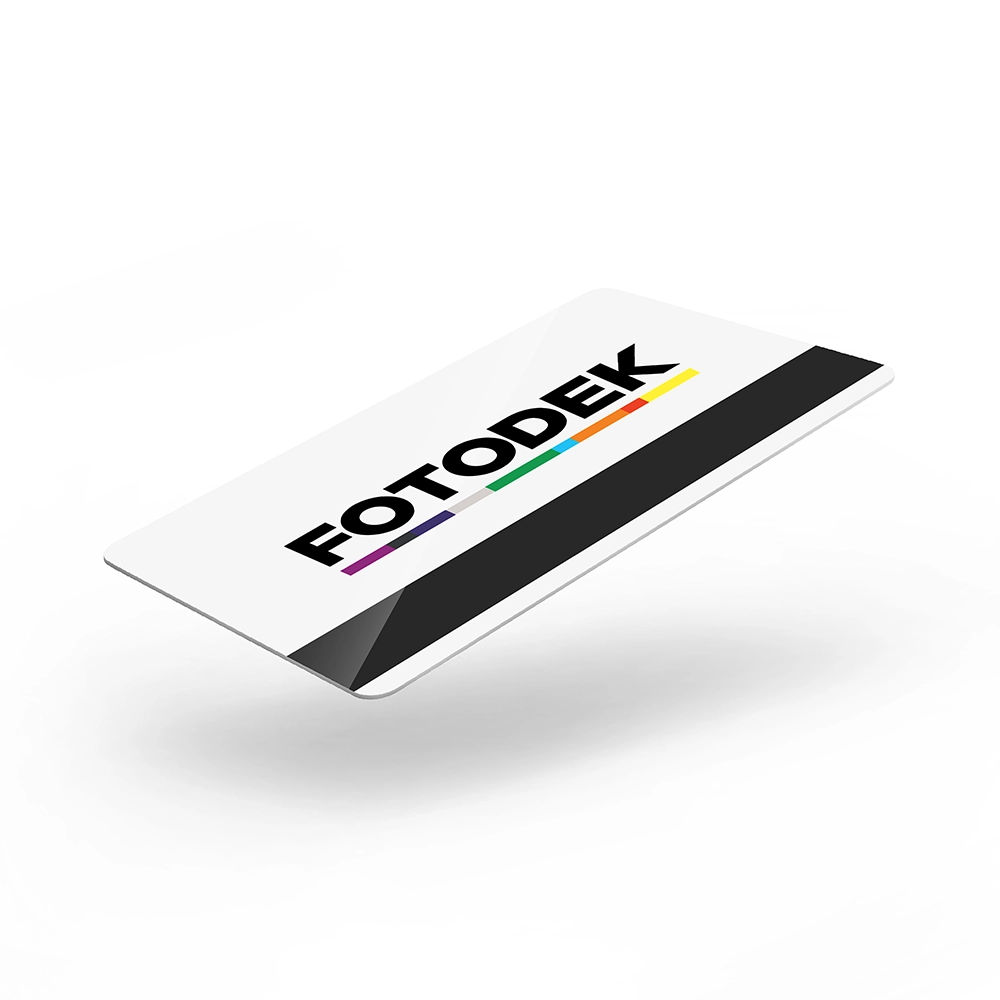 FOTODEK PREMIUM blank white cards with a 40% PET material core and a HiCo 2750oe magnetic stripe – WF76-H27-AP – Pack of 100