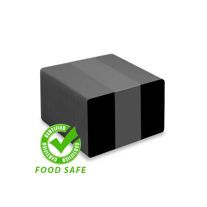 FOOD SAFE Matt black cards – PVC1-FSBKM – Pack of 100
