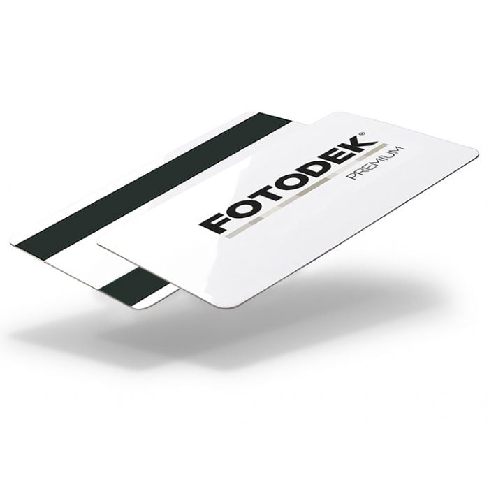 FOTODEK PREMIUM blank white cards with two HiCo 4000oe magnetic stripes – WF76-H4X2 – Pack of 100