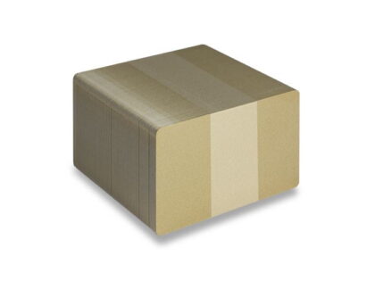 Dark gold metallic coloured cards with white core edges – PVC1-DG – Pack of 100