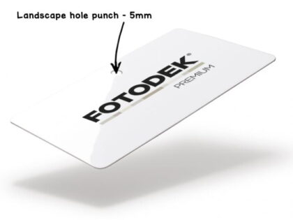 FOTODEK PREMIUM Blank White Cards With 5mm hole – Landscape – WF76-AI-LH – Pack of 100