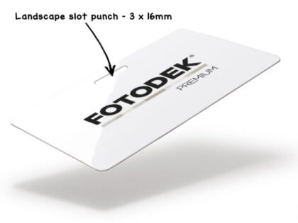 FOTODEK PREMIUM blank white cards with 3 x 16mm slot – landscape – WF76-AI-LS – Pack of 100